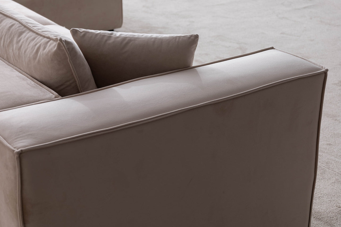 Canapé ELEGANCE Velours Modulable 3+1 Pouf