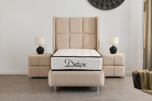 Lit Coffre Enfant RIO Velours Beige